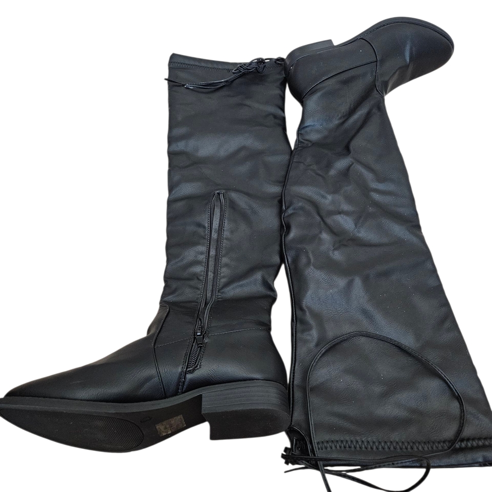 Charlotte Russe Black Over the Knee Boots